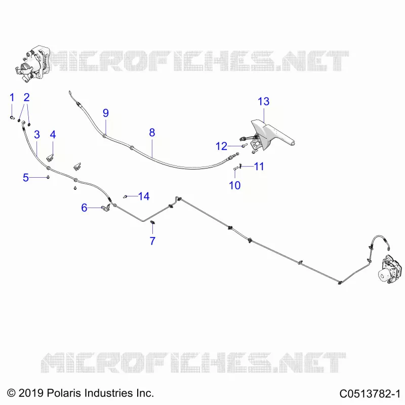 HINTERBREMSE BRAKE LINE AND PARK BRAKE