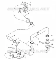 ABGASSYSTEM SL 780 B964087 and Intl. SL 780 I964087 (4935523552B005)