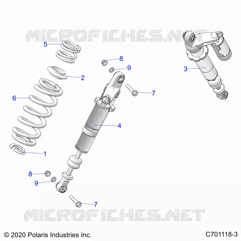 SUSPENSION, REAR SHOCK MOUNTING