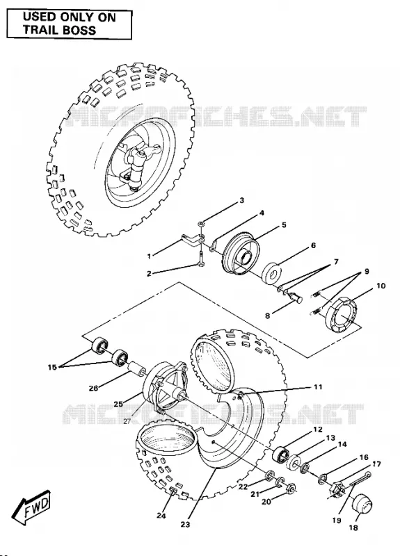 VORDERRAD ASSEMBLY-TRAIL BOSS (4911991199026A)