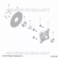 RADS, FRONT HUB AND BRAKE DISK
