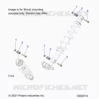 SUSPENSION, SHOCK MOUNTING, REAR SUSP.
