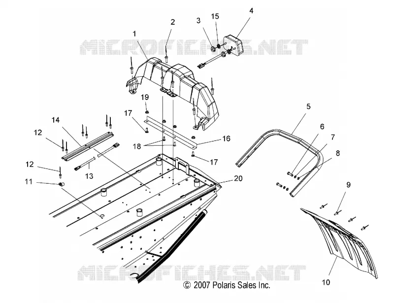 CHASSIS, REAR BUMPER, SNOW FLAP AND RÜCKLICHT