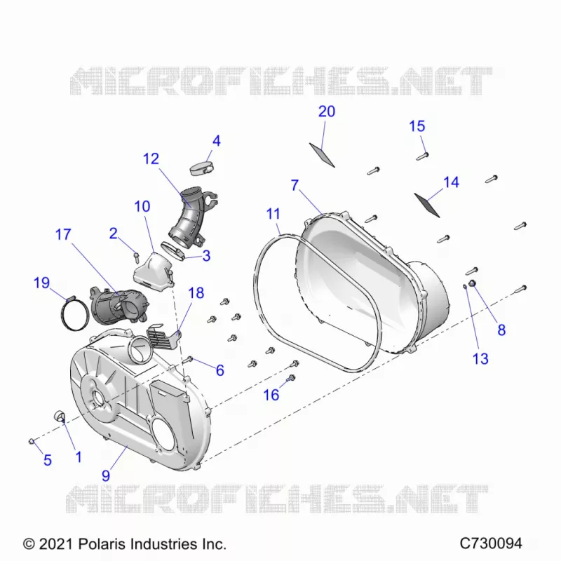 ANTRIEB, CLUTCH COVER AND DUCTING