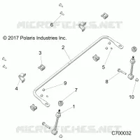 SUSPENSION, FRONT STABILISATORSTANGE
