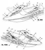 DECALS SL 900 B974091 AND SL 1050 B974090 (4940974097A007)