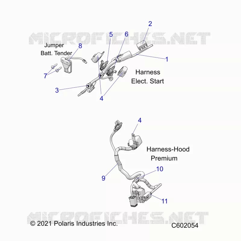 ELEKTRIC, WIRE HARNESS, HOOD, ELEC. START
