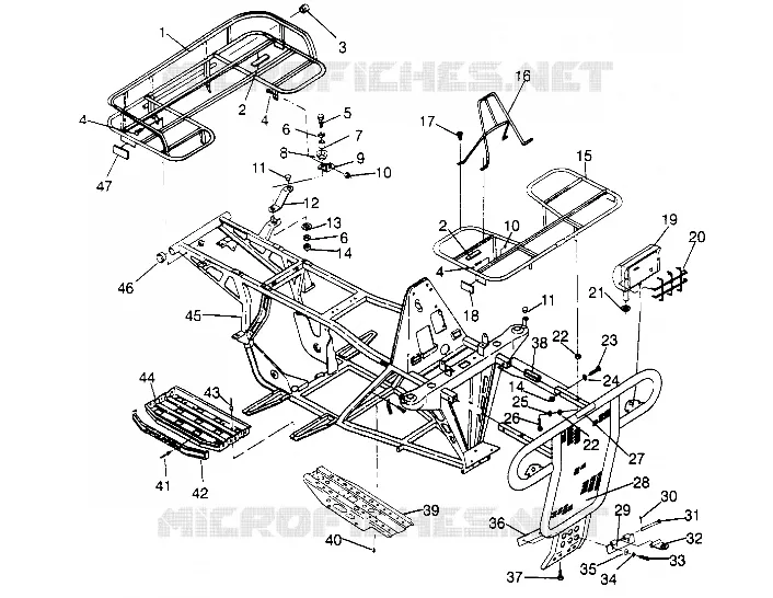 BUMPER / GEPÄCHTRÄGER MOUNTING SPORTSMAN 4X4 W948040 (4926842684A007)