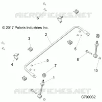 SUSPENSION, FRONT STABILISATORSTANGE