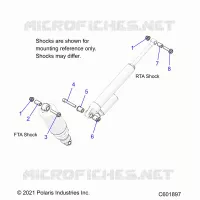 SUSPENSION, SHOCK MOUNTING, REAR SUSP.