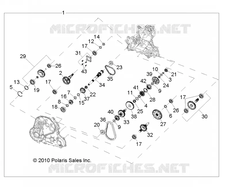 ANTRIEB, MAIN GETRIEBEGEHÄUSE INTERNALS