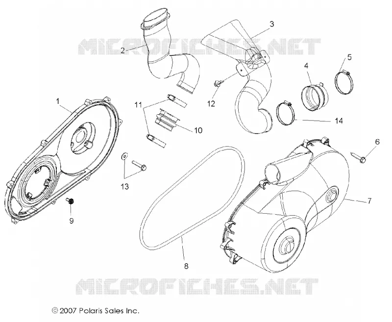 ANTRIEB, CLUTCH COVER AND DUCTING