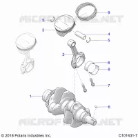 ENGINE, KURBELWELLE AND PISTON