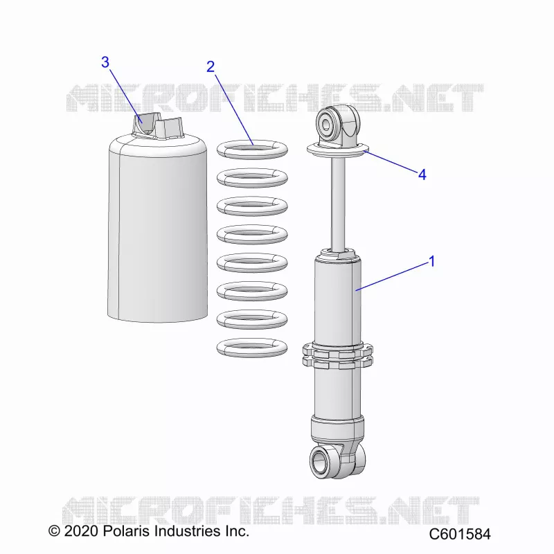 SUSPENSION, FRONT SHOCK TRACK