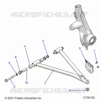 SUSPENSION, A-ARM AND STREBE MOUNTING