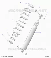SUSPENSION, REAR SHOCK MOUNTING EVAP
