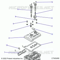 ENGINE, THROTTLE BODY AND VENTILDECKEL