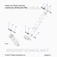 SUSPENSION, SHOCK MOUNTING, REAR SUSP.