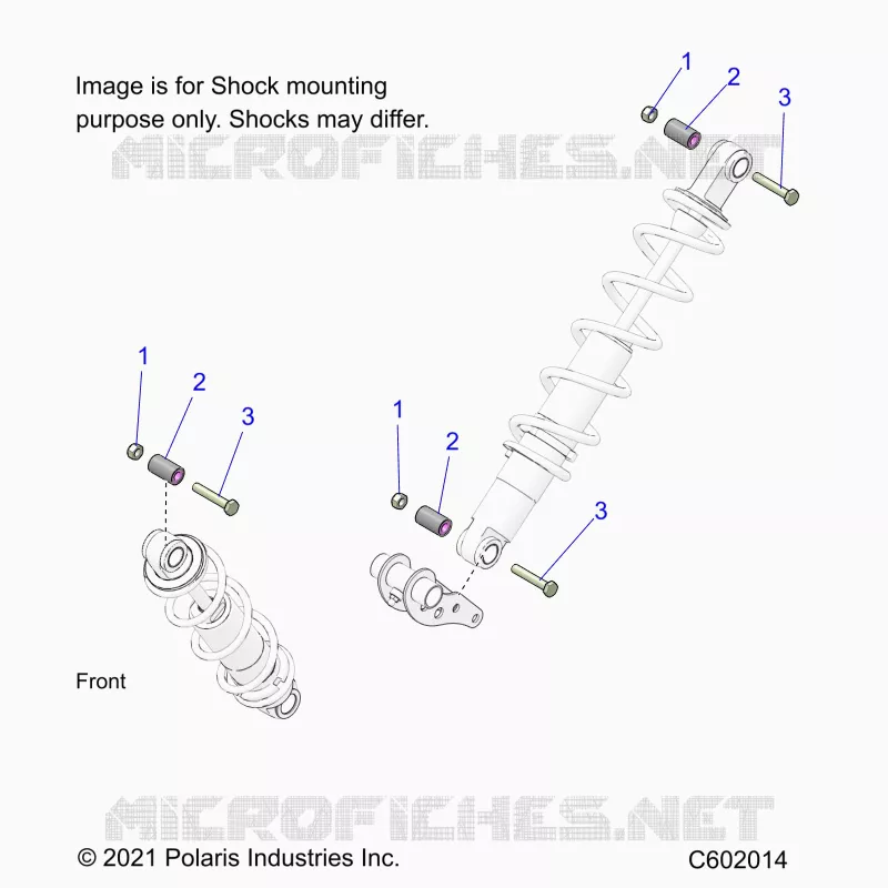 SUSPENSION, SHOCK MOUNTING, REAR SUSP.