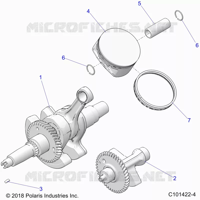 ENGINE, KURBELWELLE, PISTON AND BALANCE SHAFT