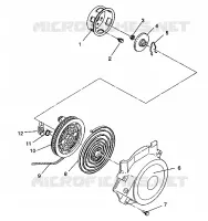 RÜCKZUG ANLASSER ASSEMBLY Storm/0932770 and Storm SKS/0932570 (4923032303036A)