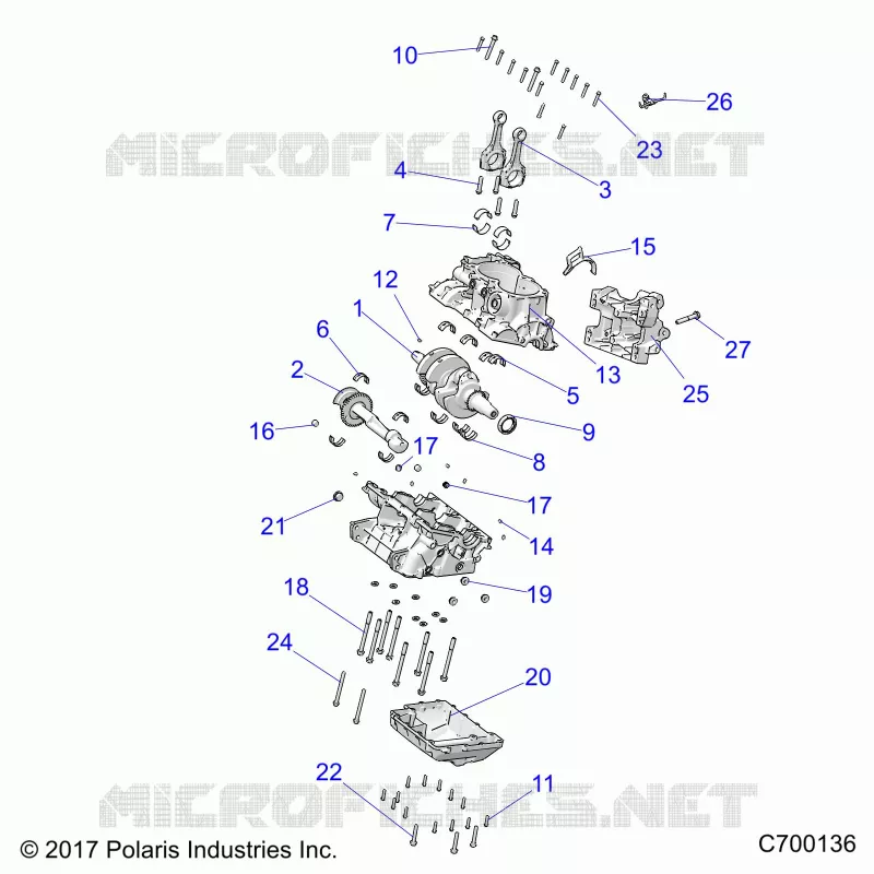 ENGINE, CRANKCASE AND KURBELWELLE