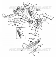 FRONT SUSPENSION  AND SKI XLT TOURING 0973357 AND EUROPEAN XLT TOURING E973 (4937723772B002)