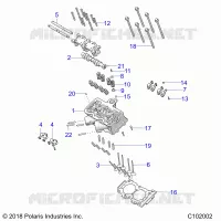ENGINE, ZYLINDERKOPF, CAM AND VALVES