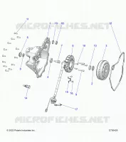 ENGINE, STATOR COVER AND FLYRAD