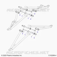 FRONT SUSPENSION A-ARM, MOUNTING