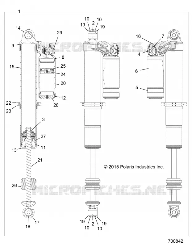 SUSPENSION, FRONT SHOCK INTERNALS