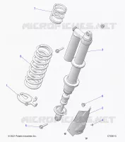 SUSPENSION, REAR SHOCK MOUNTING, STANDARD/PREMIUM