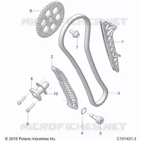 CAM CHAIN AND TENSIONER