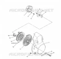 RÜCKZUG ANLASSER ASSEMBLY 440 XCR / 0931760 (4923022302037A)