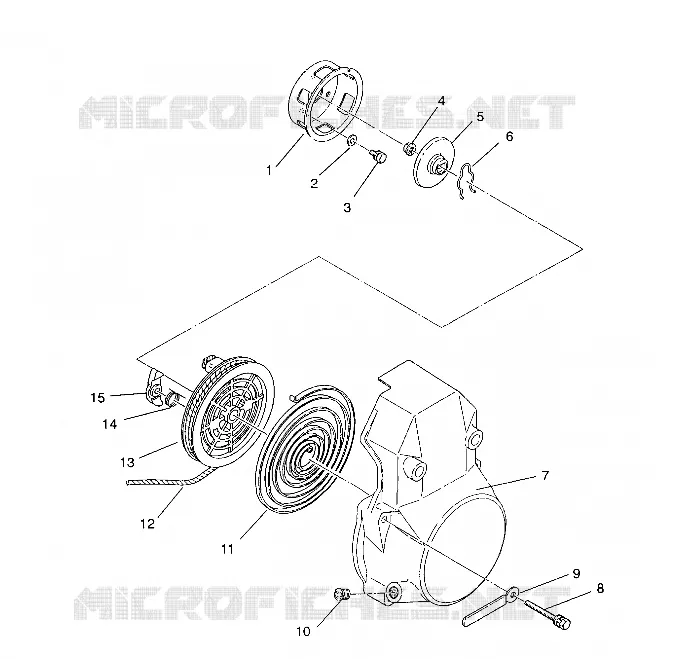 RÜCKZUG ANLASSER ASSEMBLY 440 XCR / 0931760 (4923022302037A)