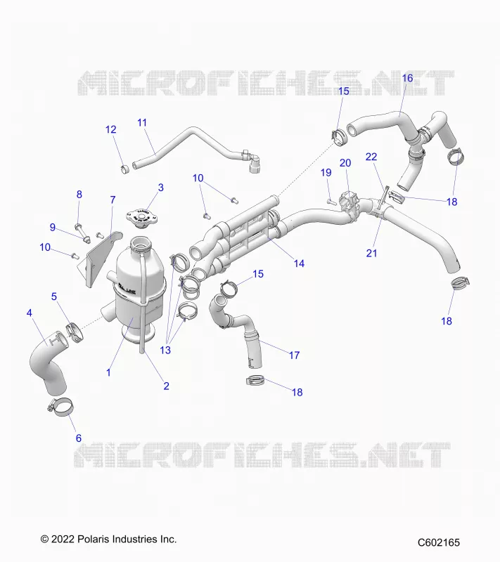 ENGINE, KÃ¼HLMITTELBEHÃ¤LTER AND HOSES