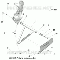 SUSPENSION, A-ARM AND STREBE MOUNTING