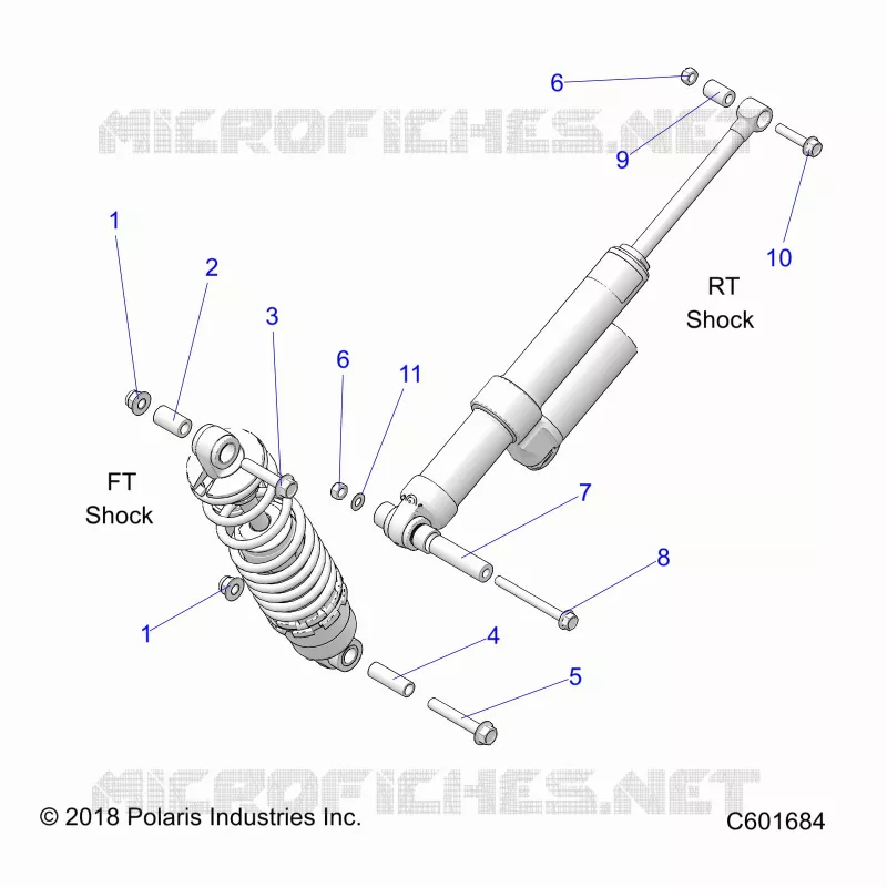 SUSPENSION, SHOCK MOUNTING, REAR SUSP.