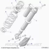 SUSPENSION, REAR SHOCK MOUNTING