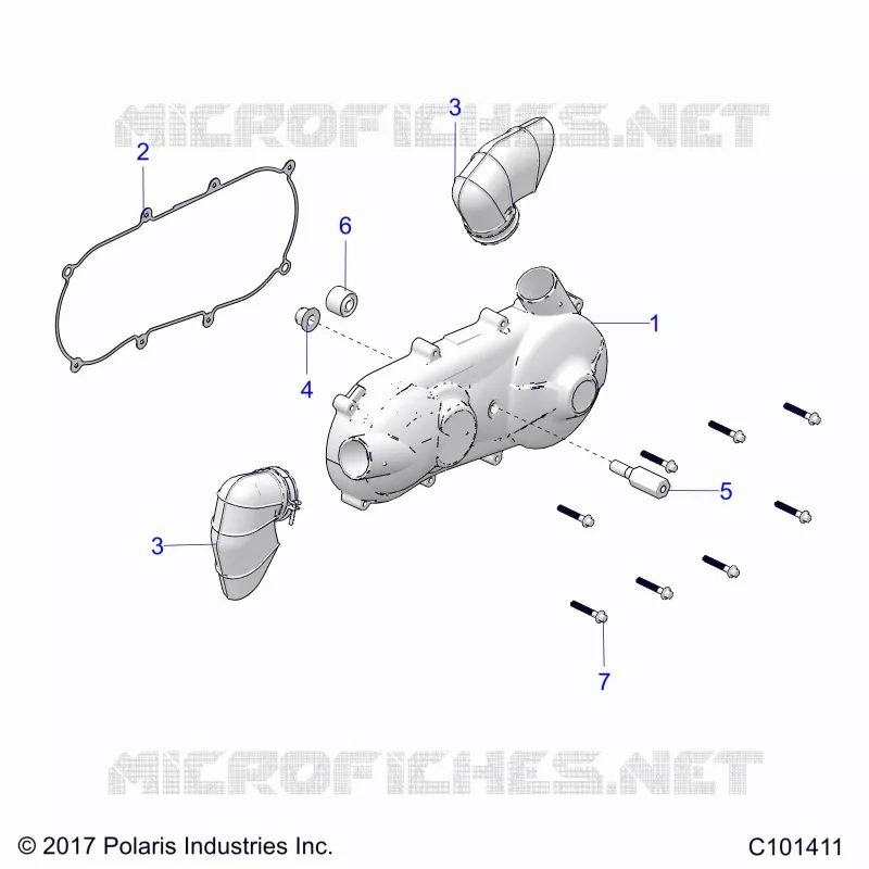 DRIVE TRAIN, CLUTCH COVER AND DUCTING