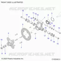 HINTERRADAUFHÃ„NGUNG HUB, CARRIER AND BRAKE DISC