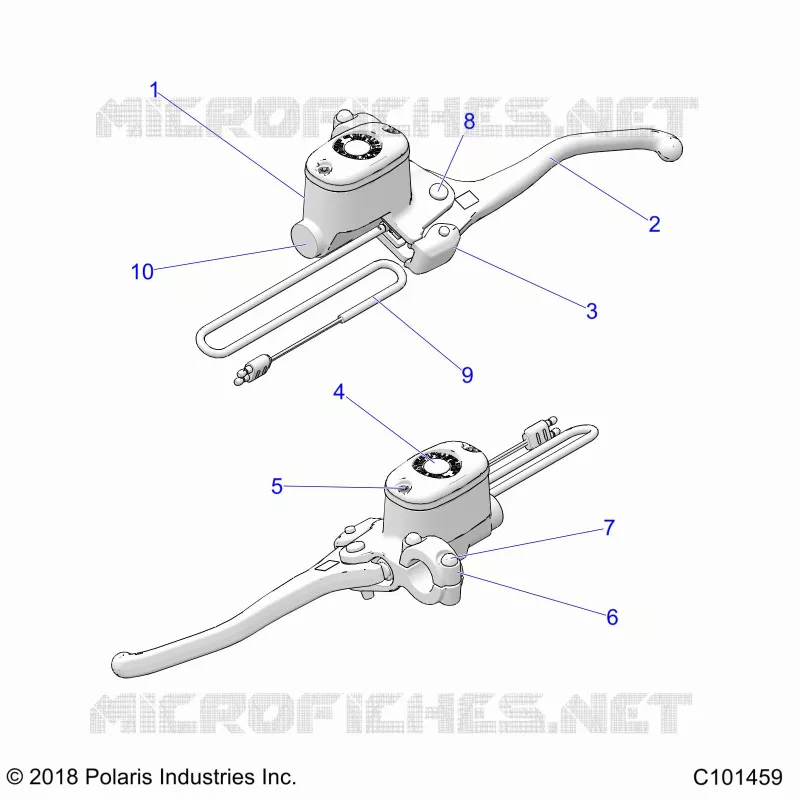 VORDERBREMSE BRAKE LEVER AND MASTER CYLINDER