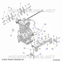 ENGINE, ÃŒBERTRAGUNG MOUNTING & LONG BLOCK