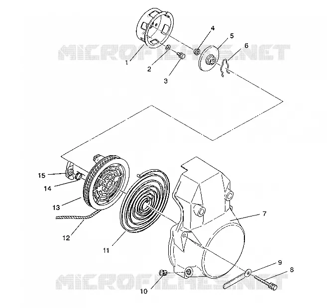 RÜCKZUG ANLASSER ASSEMBLY 440 / 0930760 and 440 SKS / 0930560 (4922932293036A)