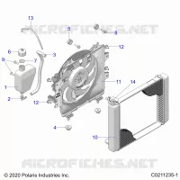 ENGINE, KÃŒHLSYSTEM, RADIATOR, FAN &amp; OVERFLOW BOTTLE
