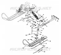 FRONT SUSPENSION AND SKI