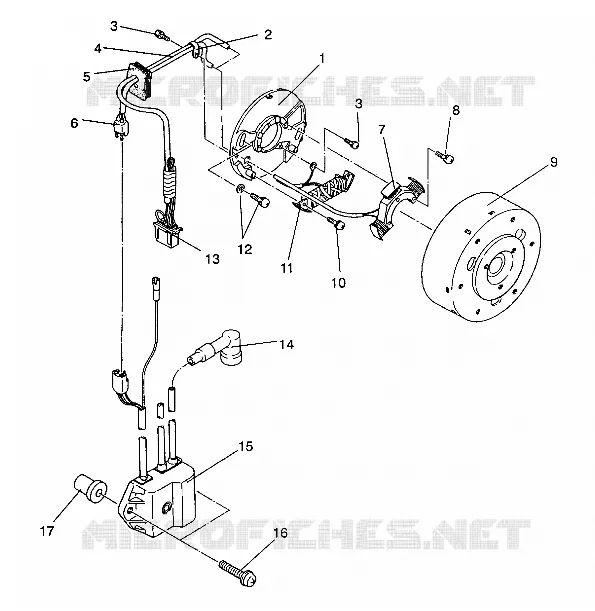 MAGNETO ASSEMBLY 440 / 0930760 AND 440 SKS / 0930560 (4922932293035A)