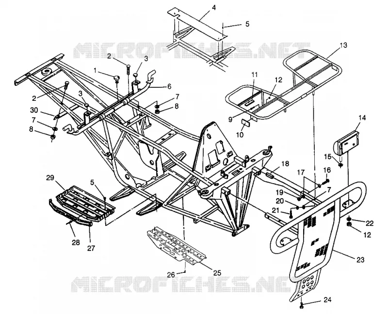 BUMPER / GEPÄCHTRÄGER MOUNTING 6X6 400L
