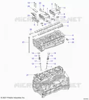 ENGINE, HEAD ASM AND VALVES