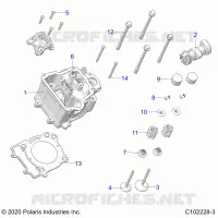 ENGINE, ZYLINDERKOPF, CAM AND VALVES